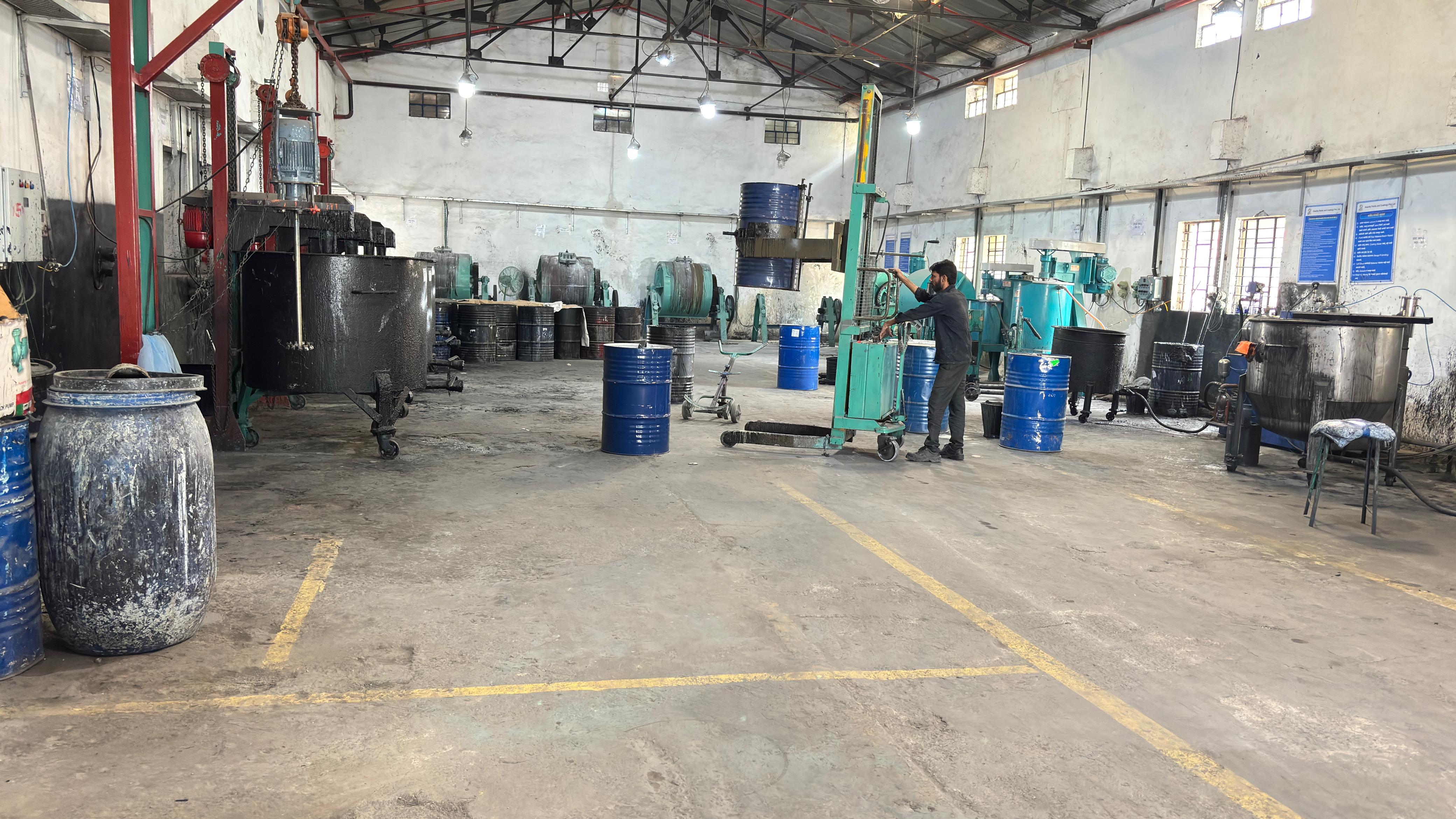 Powder coating plant infrastructure